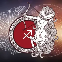 Strzelec, znak zodiaku 4 grudnia, w postaci centaura z łukiem.