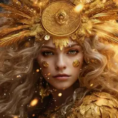 Złota bogini, symbol 26 lipca znak zodiaku, emanuje blaskiem i magią.