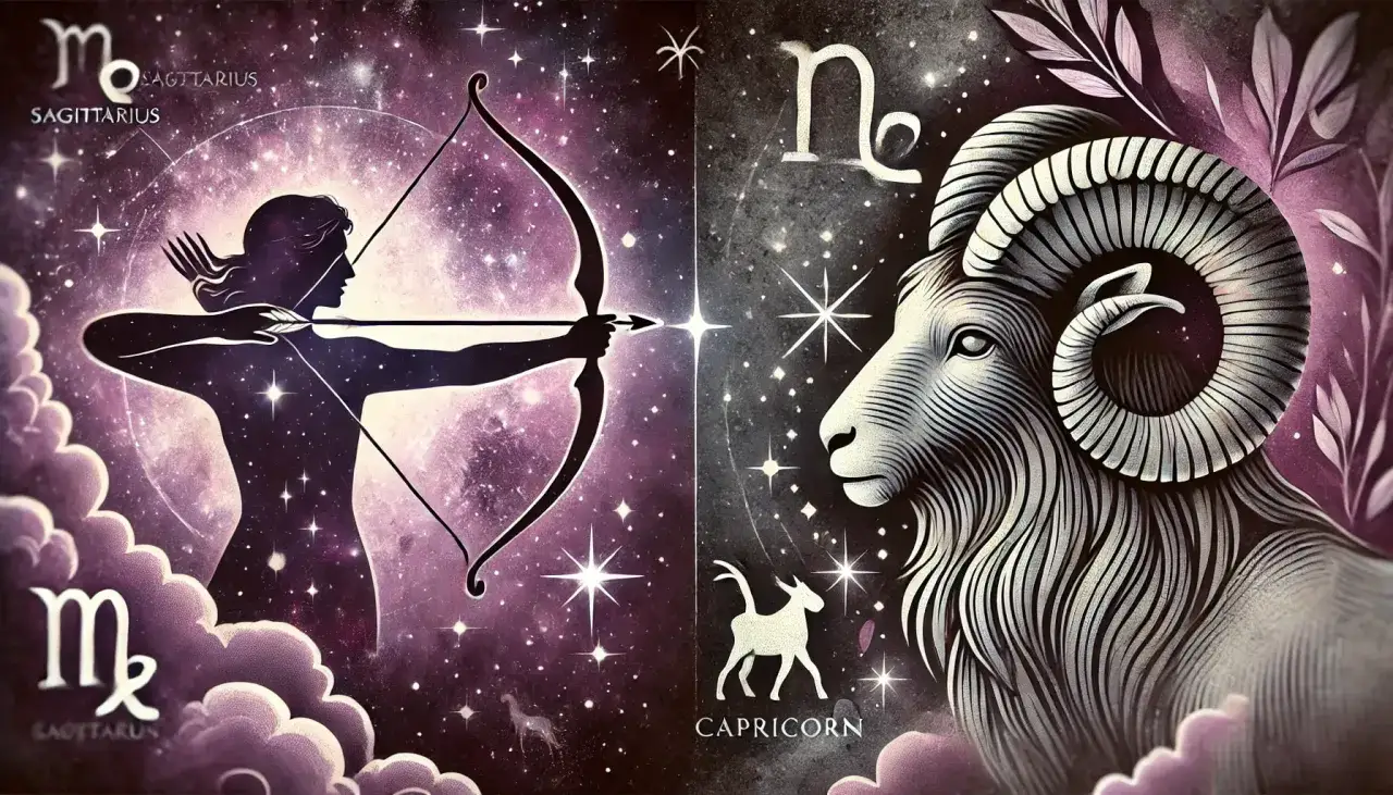 Strzelec i Koziorożec, dwa znaki zodiaku. Grudzień jaki znak zodiaku? Koziorożec, symbolizowany przez kozła.
