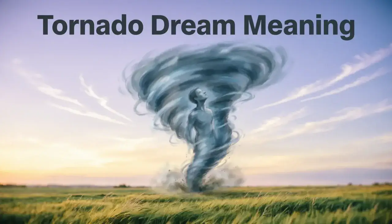 Człowiek uwięziony w wirze, symbolizujący chaos i zmiany. Tornado sennik - co oznacza ten sen?