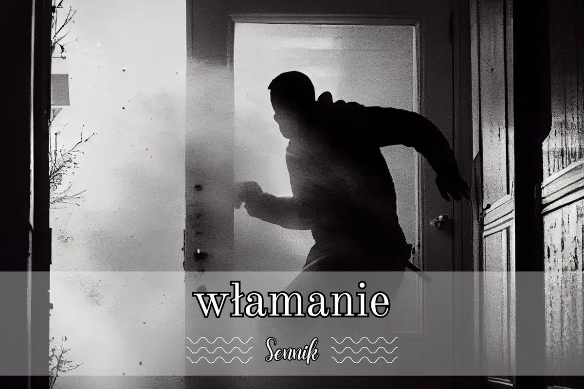 Sylwetka włamuje się do domu. Sny o włamaniu mogą symbolizować poczucie naruszenia granic lub utratę kontroli.